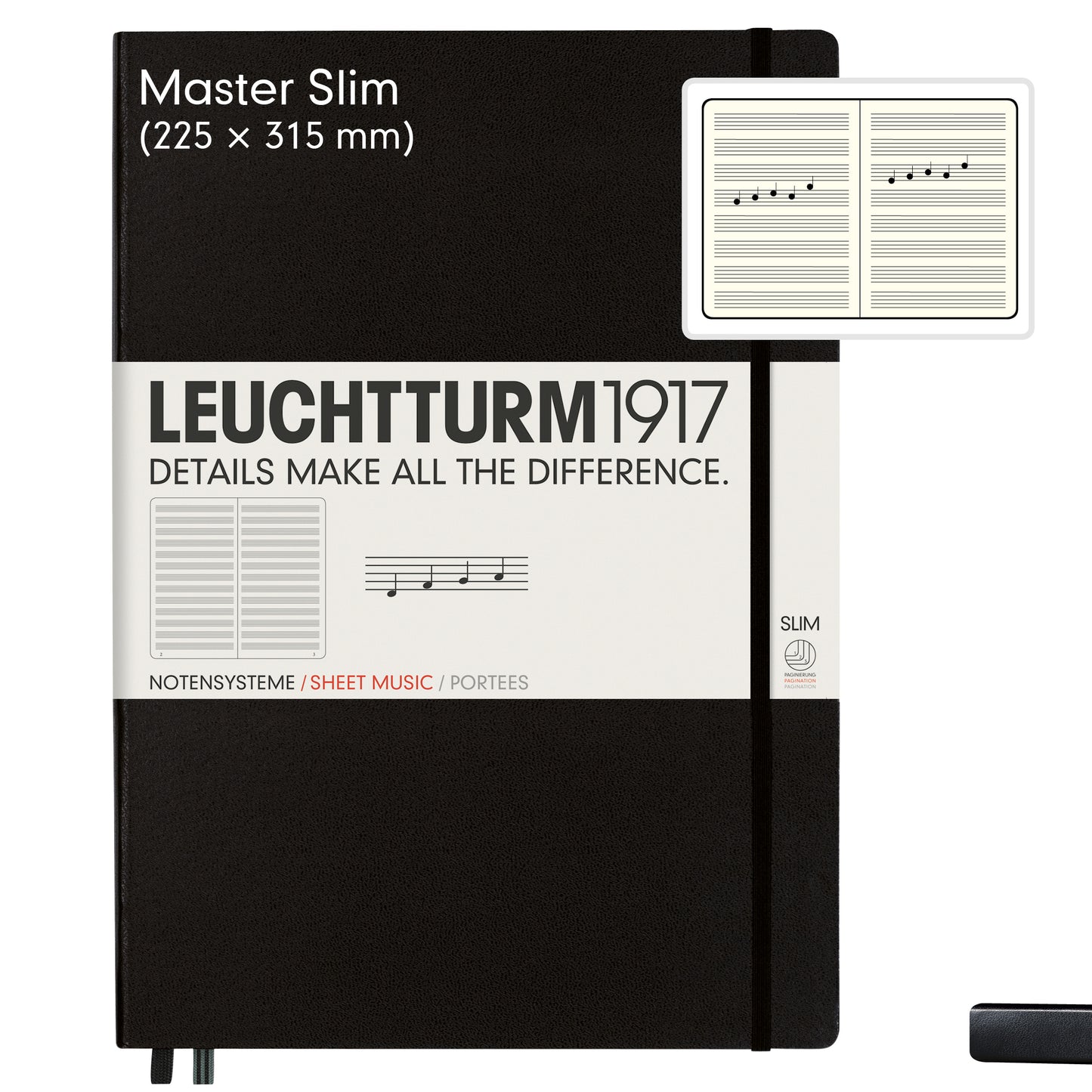 Leuchtturm A4+ Master Slim Sheet Music Hardcover Notebook