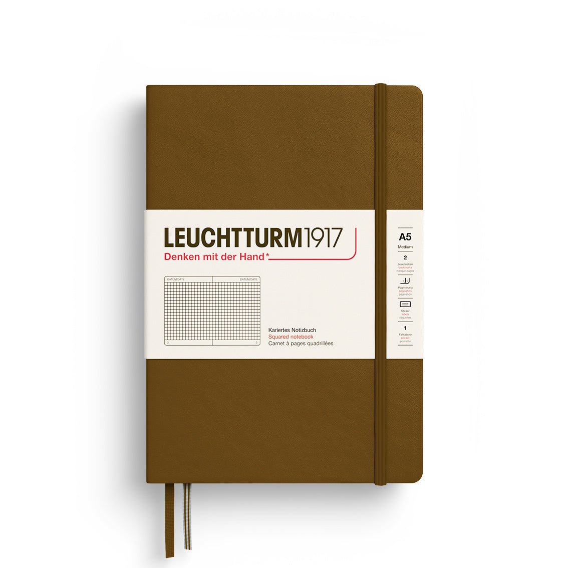 Leuchtturm Medium Hardcover Notebook: Squared Pages