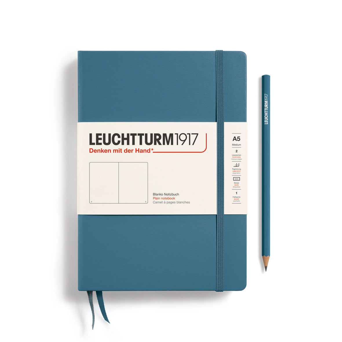 Leuchtturm Medium Hardcover Notebook: Plain Pages