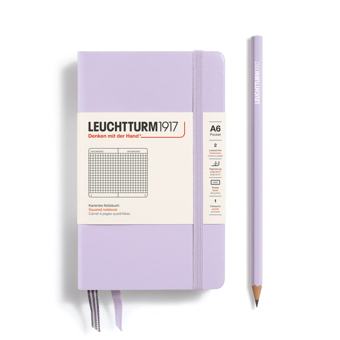 Leuchtturm Pocket Hardcover A6 Notebook: Squared Pages