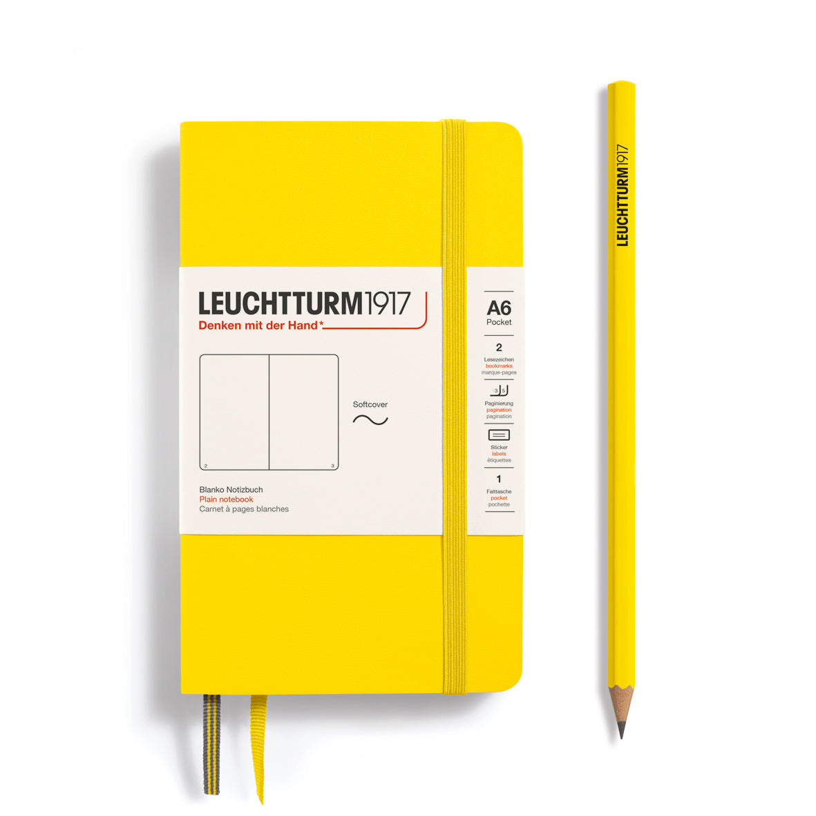 Leuchtturm Pocket Softcover Notebook: Plain Pages