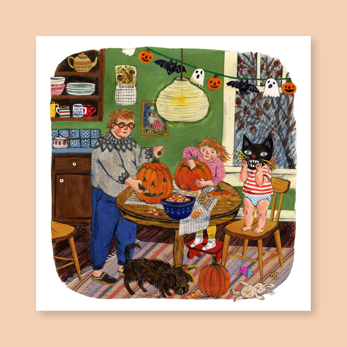 Pumpkin Carving 12x12"