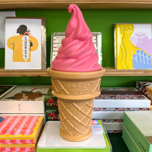 Soft Serve Ice Cream Cone Blow Mold Bank