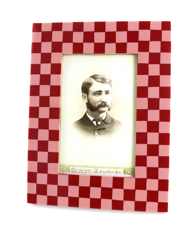 Pink Checker Picture Frame