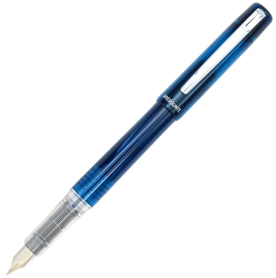 Platinum Prefounte Graphite Blue Fountain Pen - M Nib