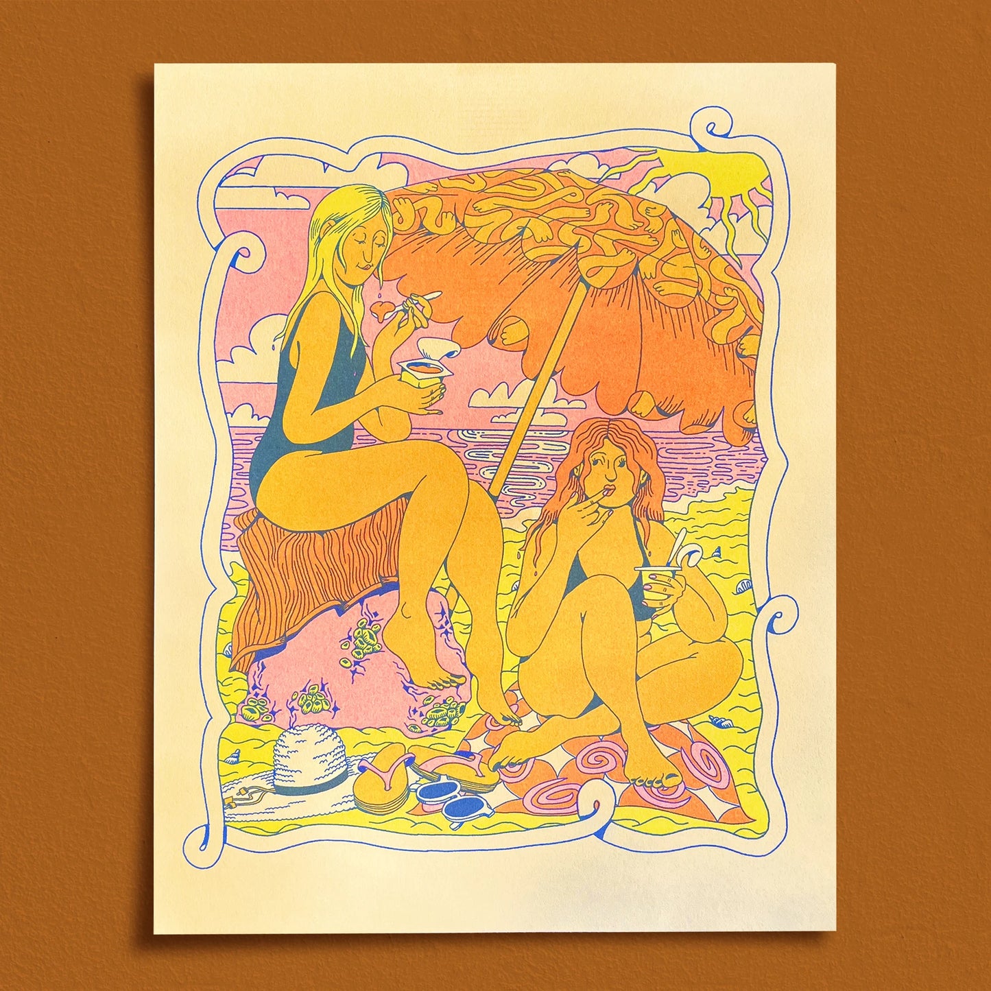 Pudding on the Beach print