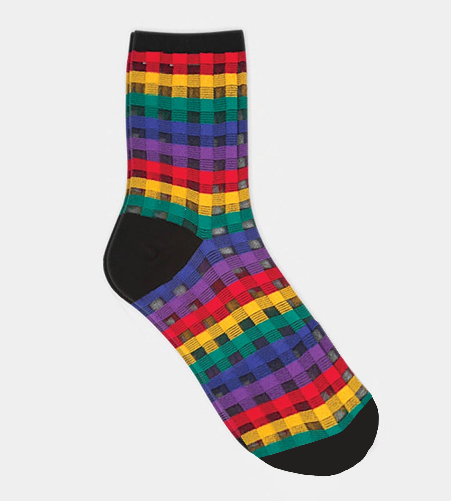 Rainbow Sheer Check Socks