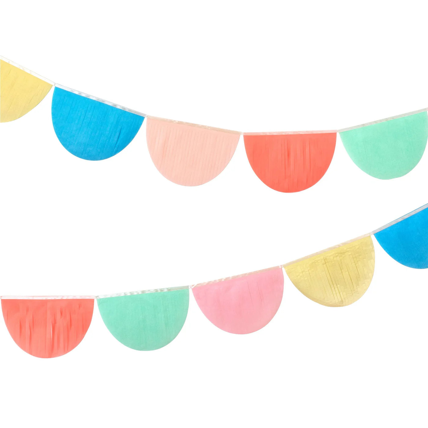 Rainbow Tissue Paper Scallop Garland