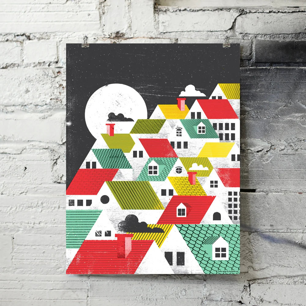 Rooftops 18x24"