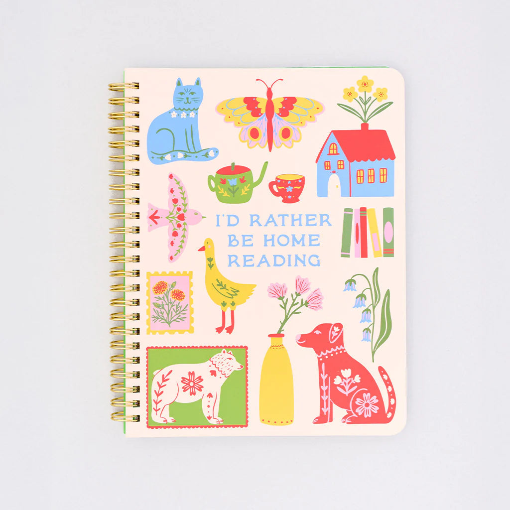 I'd Rather Be Home Reading Rough Draft Mini Notebook