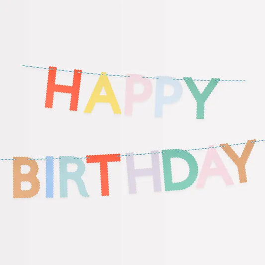 Scalloped Bright Birthday Banner