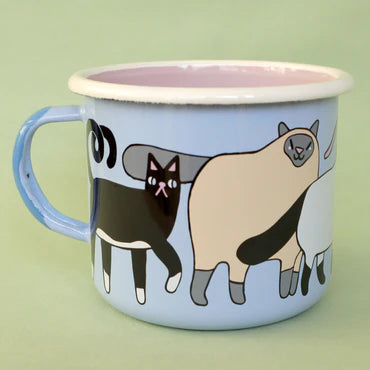 Cat Enamel Mug