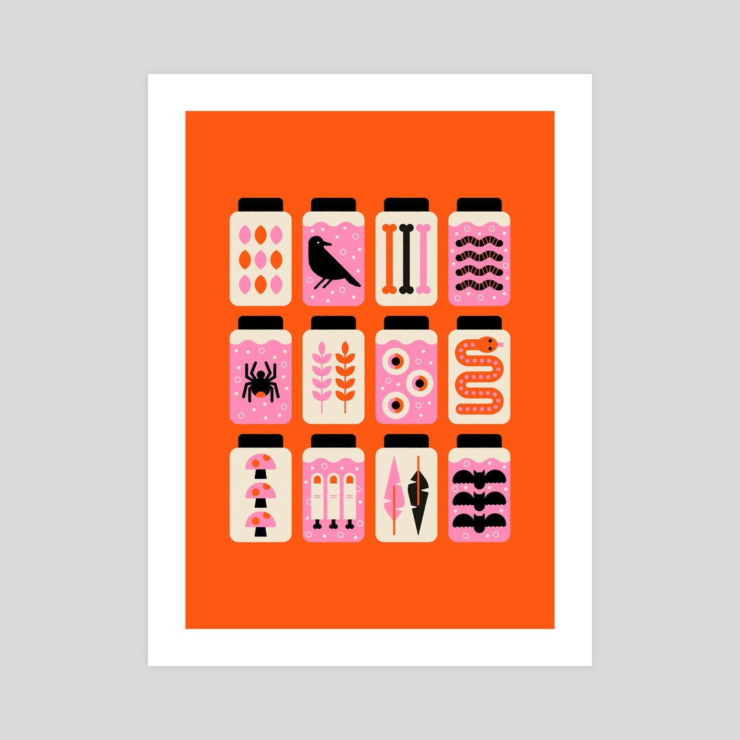 Spooky Spell Ingredients 8x10"