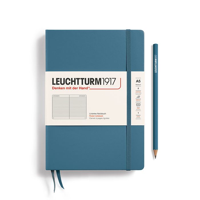 Leuchtturm A5 Medium Hardcover Notebook: Ruled Pages