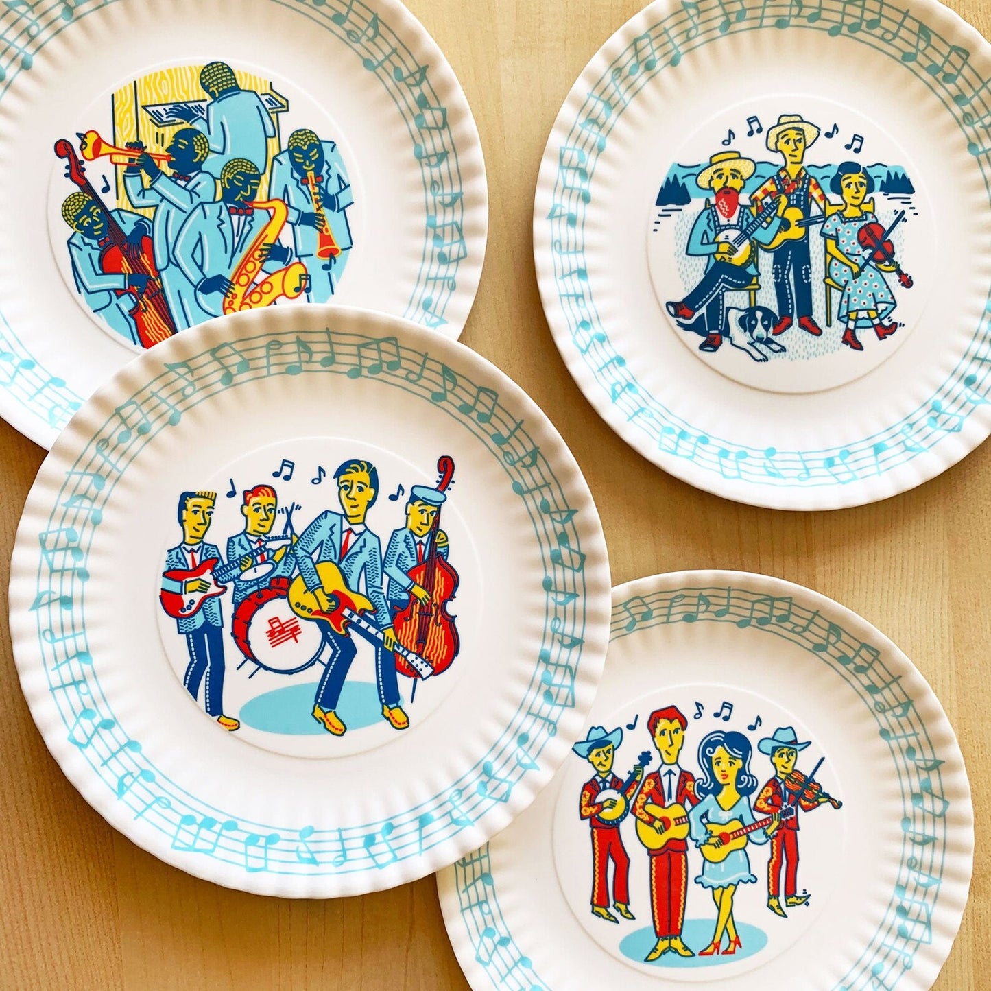 Tennessee Music Melamine Plate