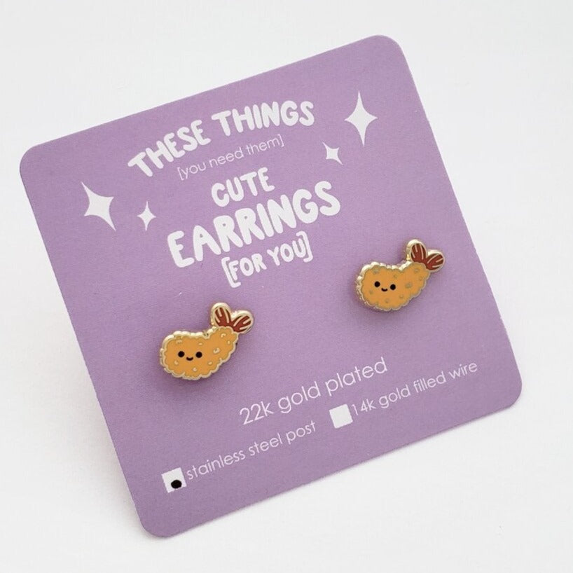 Shrimp Tempura Earrings
