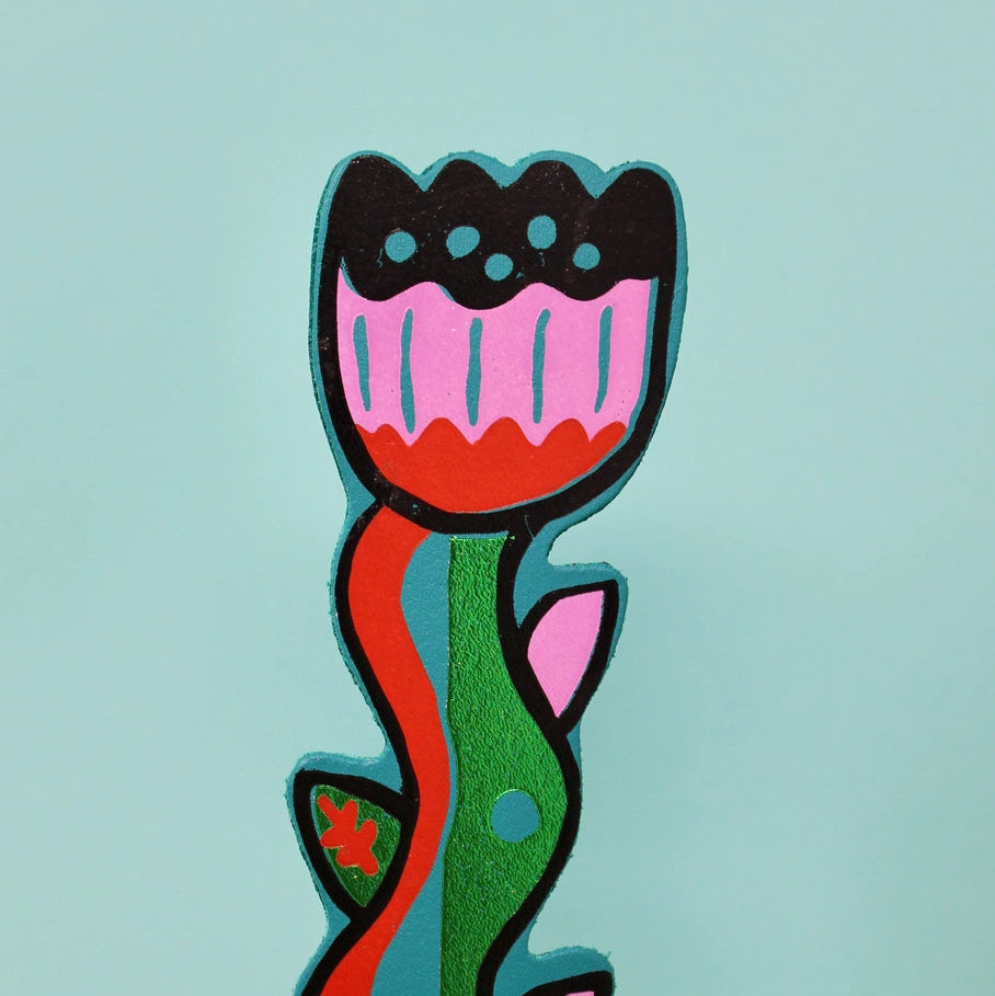 Tulip Leather Bookmark