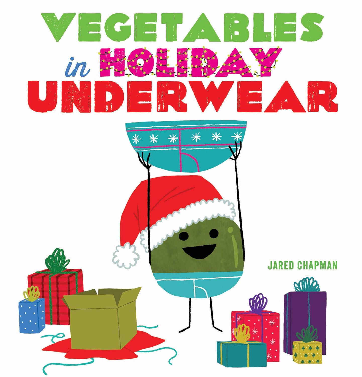 Vegetables In Holiday Underwear board book
