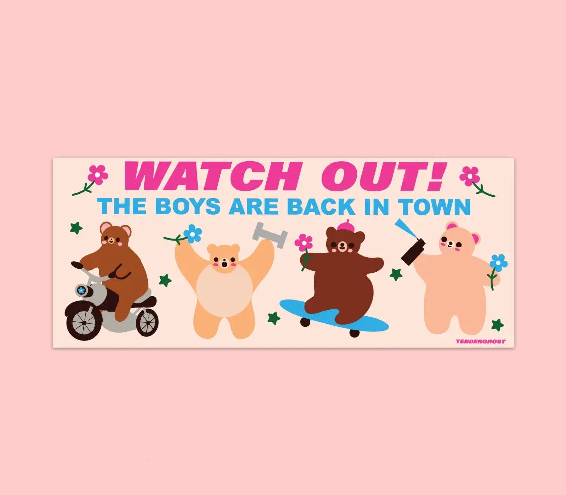 Watch Out, the Boys Are Back Bumper Magnet