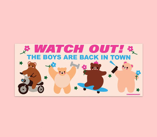 Watch Out, the Boys Are Back Bumper Magnet