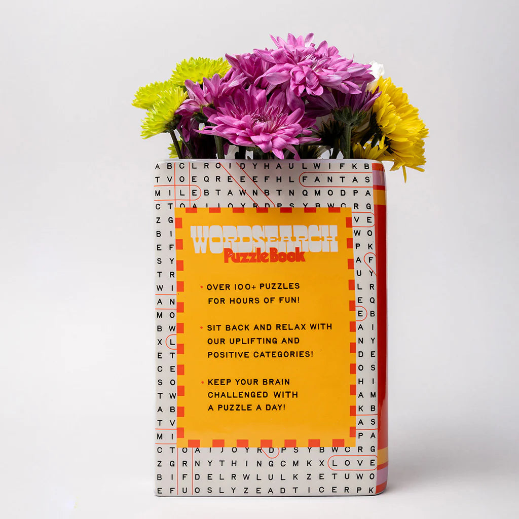 Word Search Book Vase