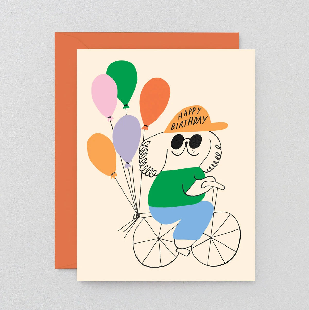 Birthday Cool Dude on a Bike Card