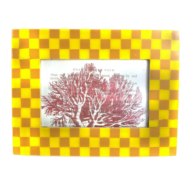 Yellow Checker Picture Frame