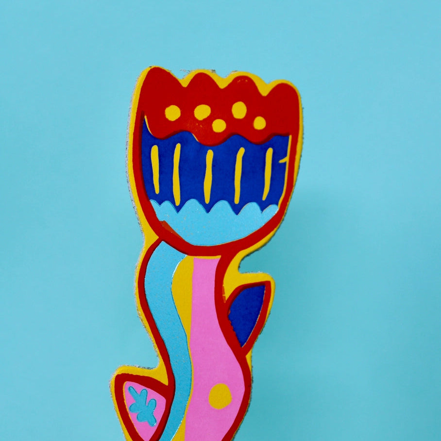 Tulip Leather Bookmark