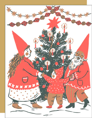 Yuletide Gnomes card