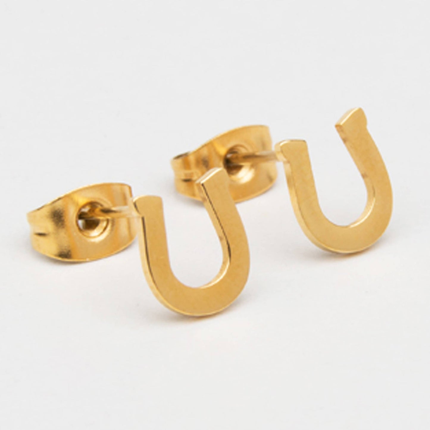 Gold Horseshoe Earrings