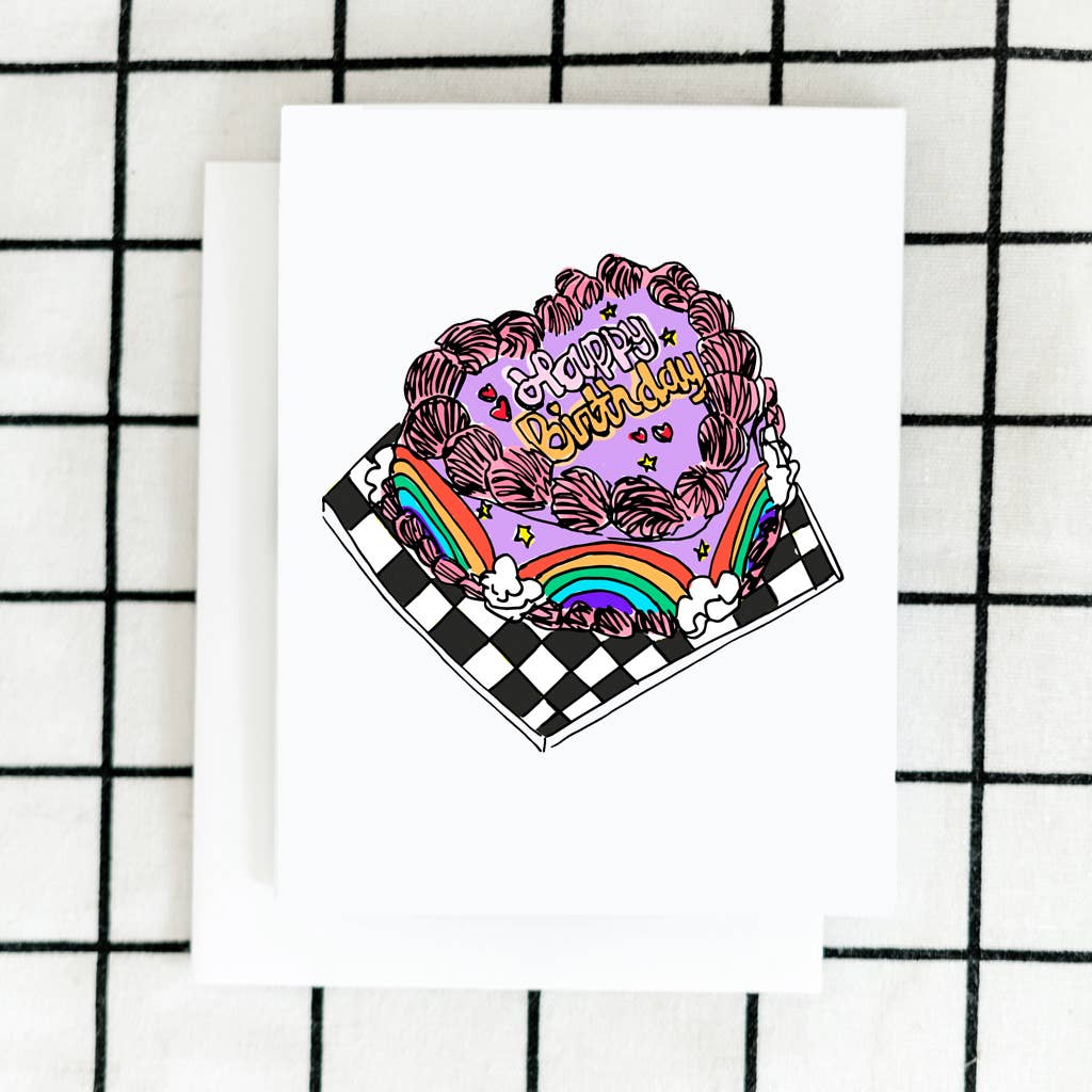 Rainbow Birthday Cake card
