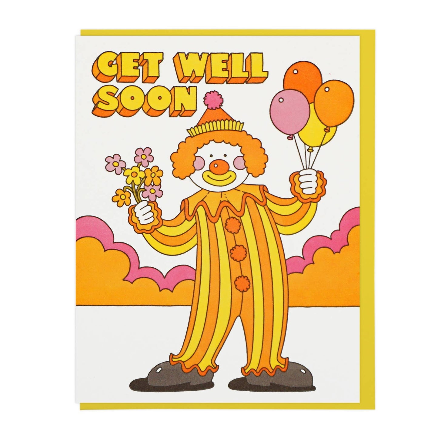 Get Well Soon Clown card