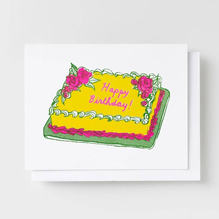 Retro Birthday Cake card
