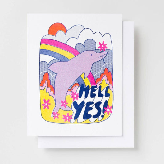 Hell Yes Dolphin card