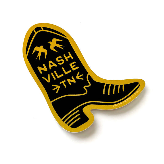 Nashville Black Boot Sticker