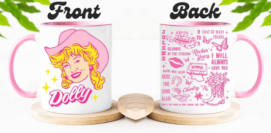 Dolly Mug with Pink Handle