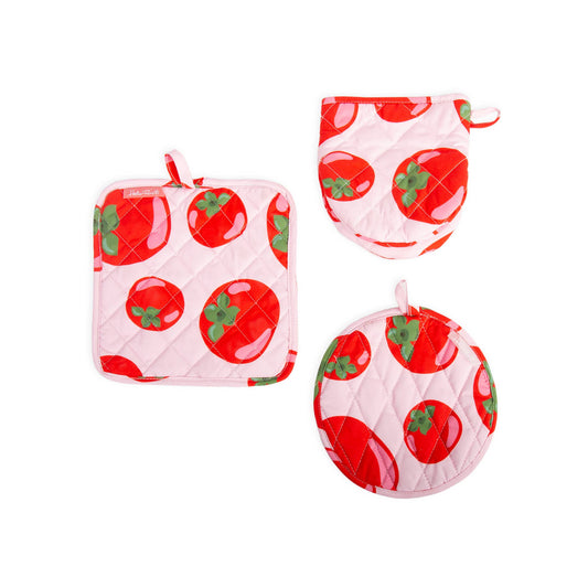 Tomatoes Oven Mitt and Cloth Set
