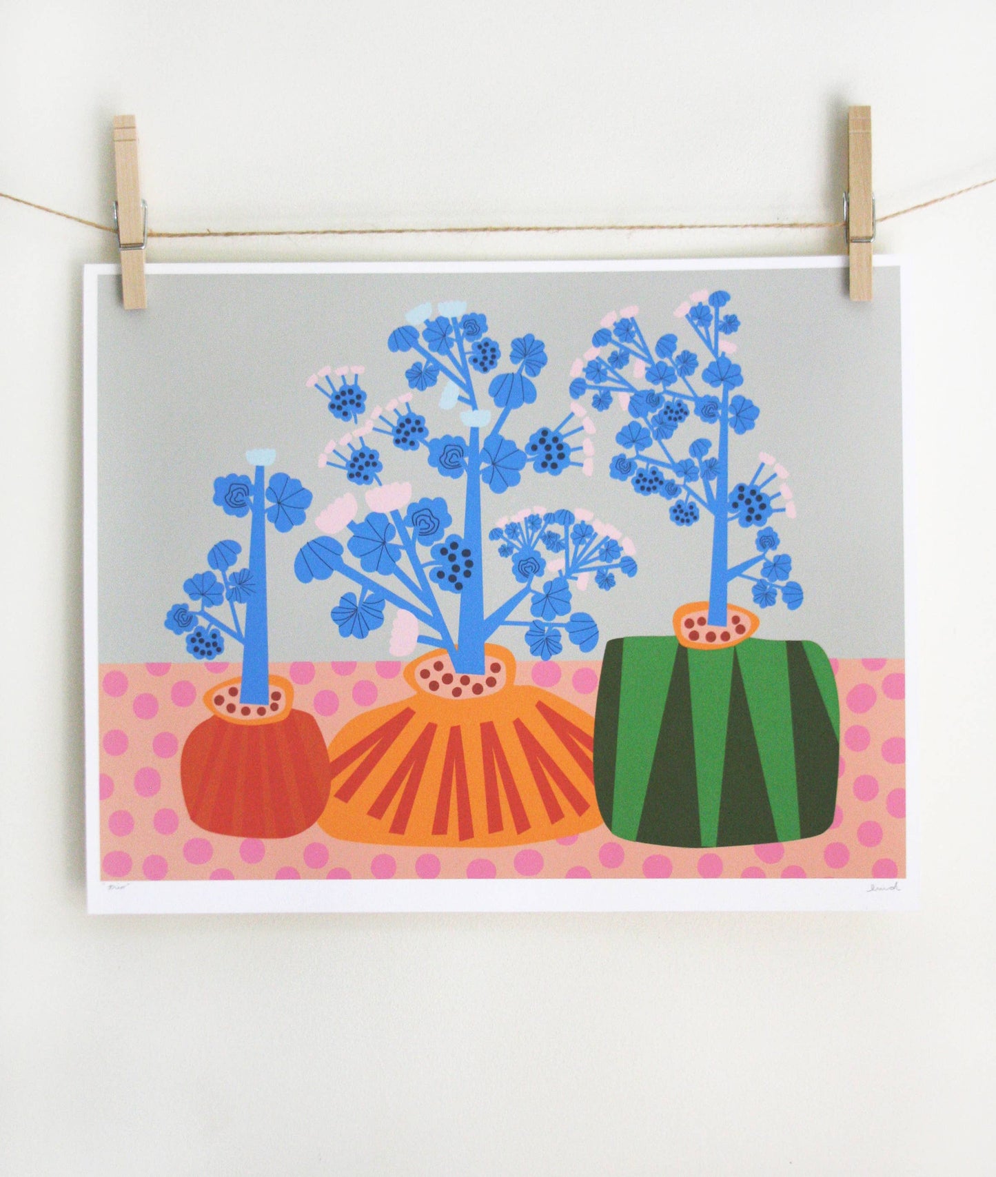 Blue Trio Print