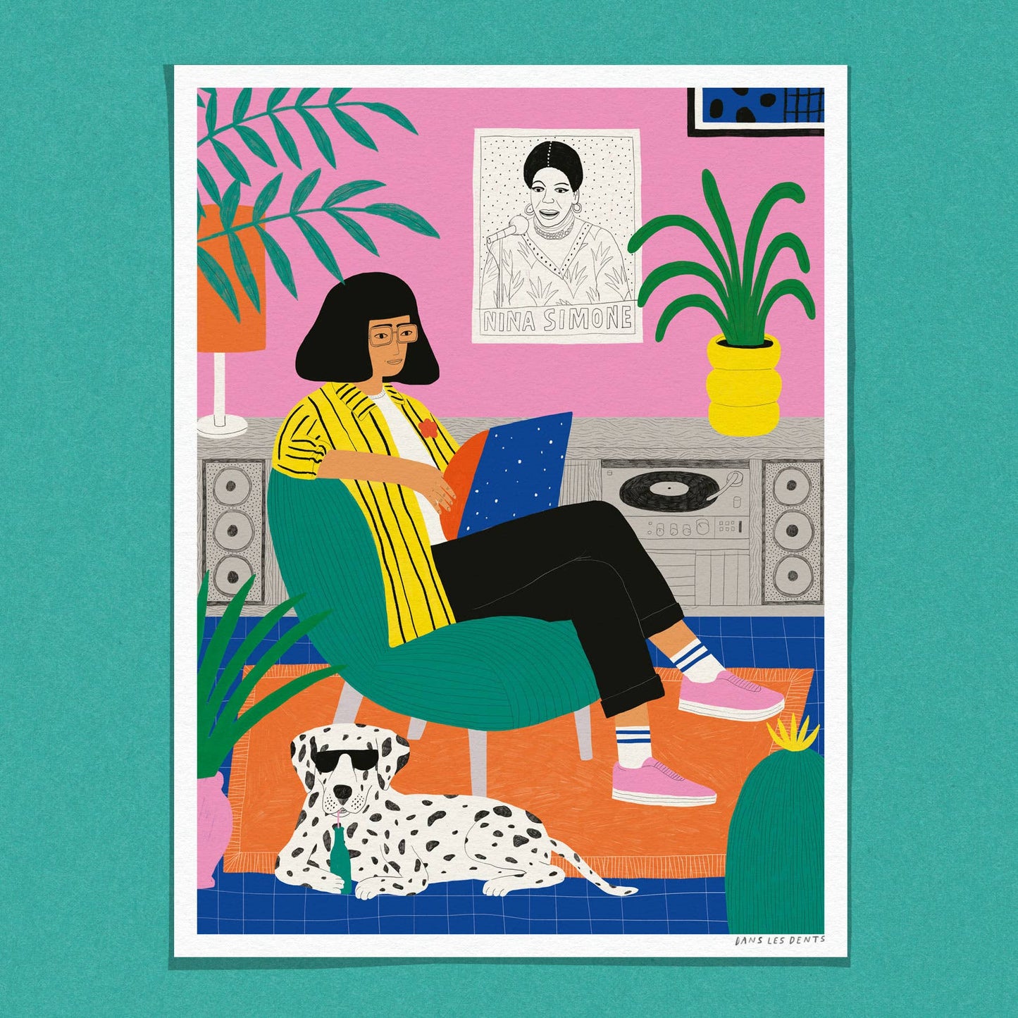 The Girl on Vinyl print