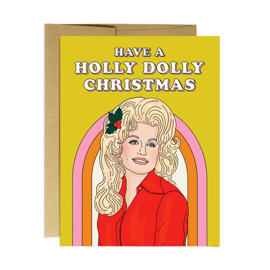 Holly Dolly Christmas card