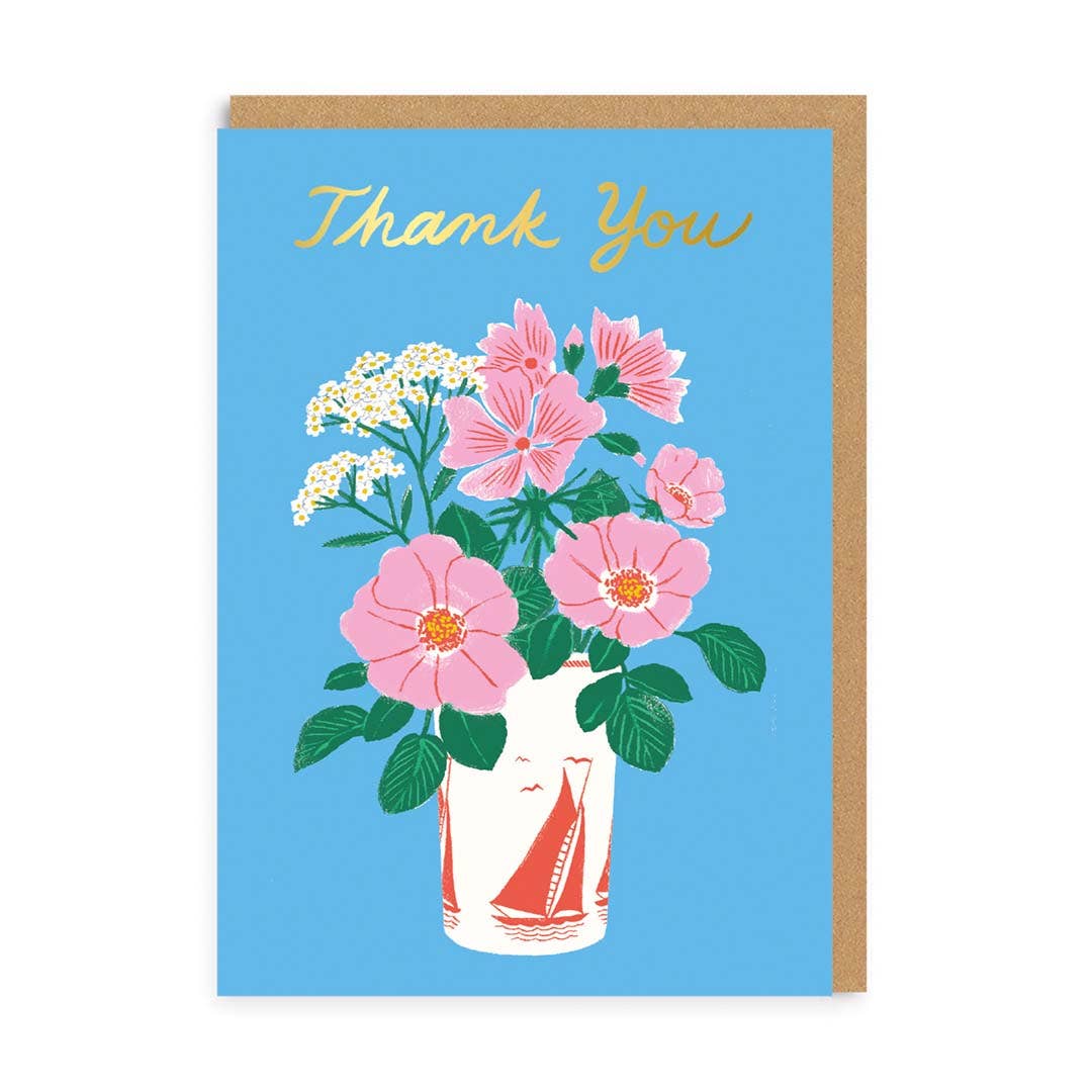 Thank You Floral Vase card
