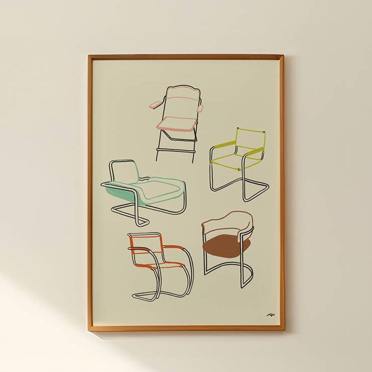 Mid Century Modern Chairs print