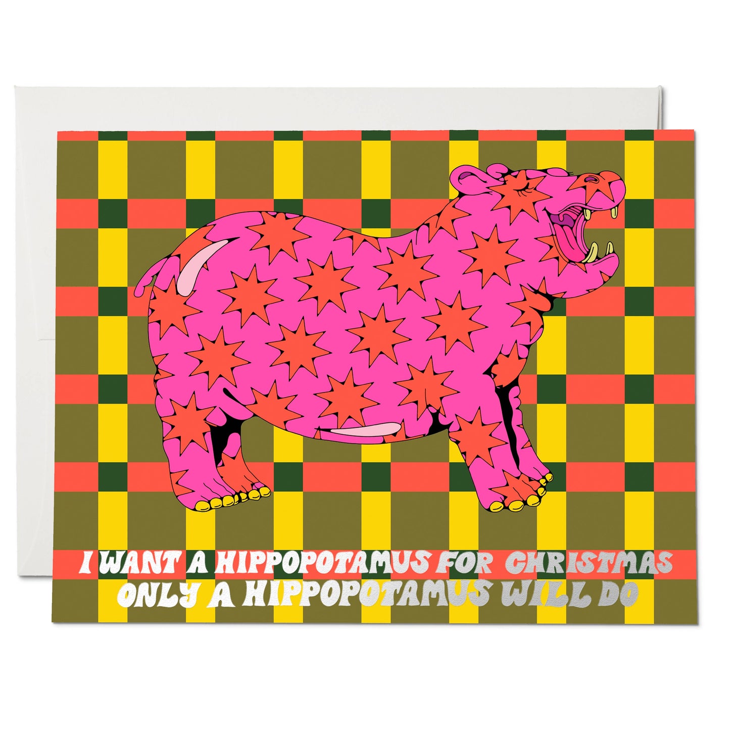 Christmas Hippo Card
