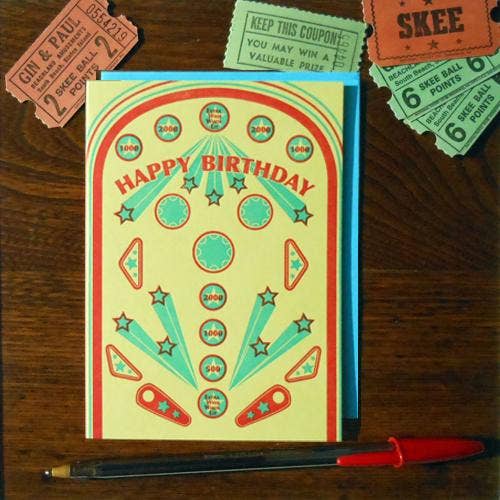 Pinball Birthday card