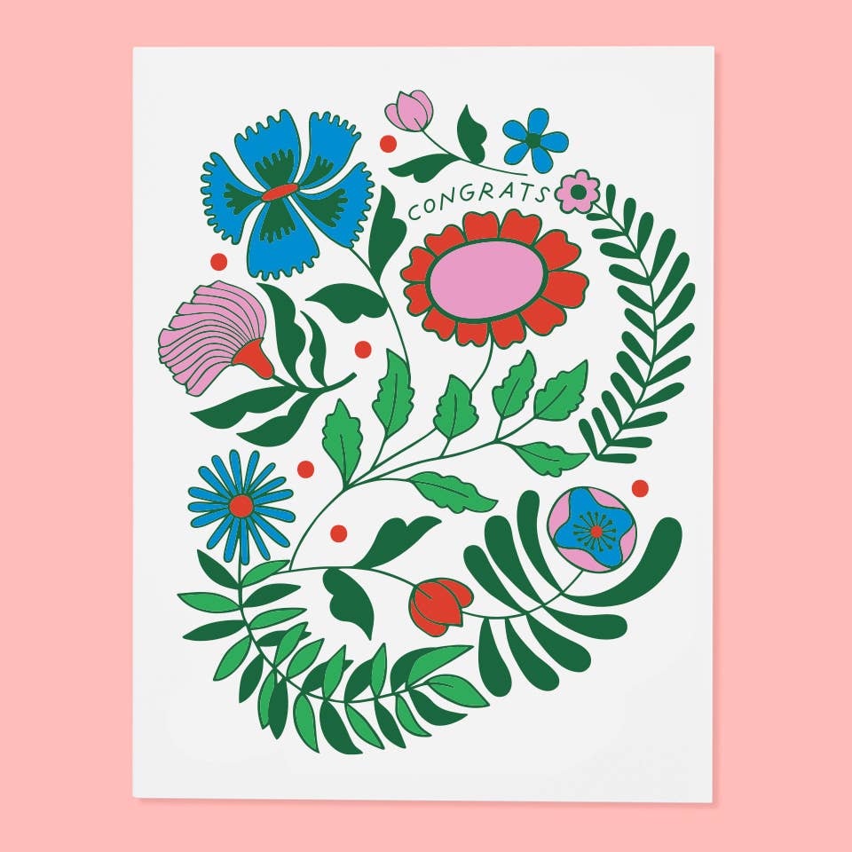 Floral Congrats card