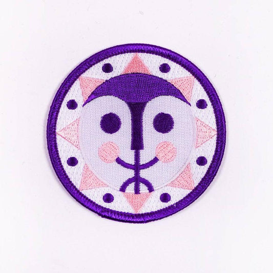 Purple Sun Embroidered Patch