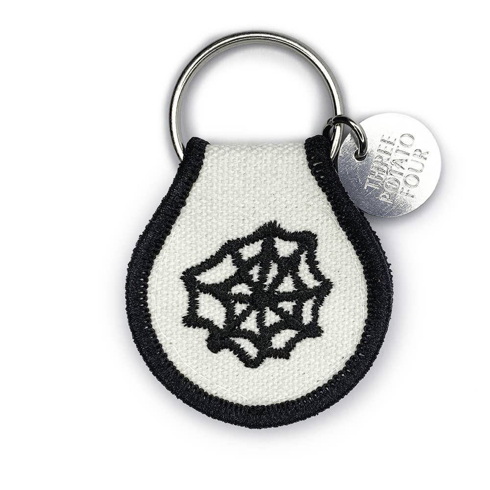 Spiderweb Patch Keychain