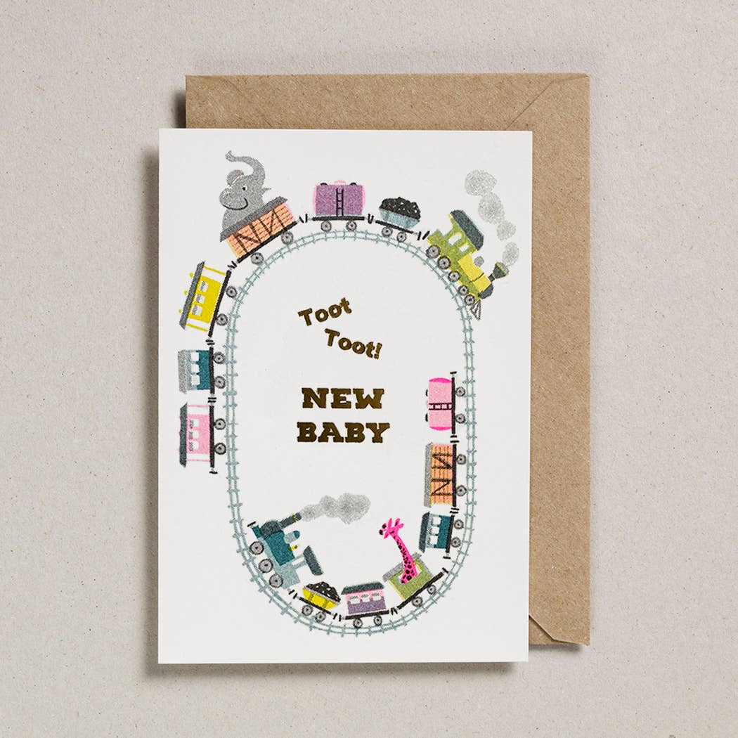 Toot Toot! New Baby card