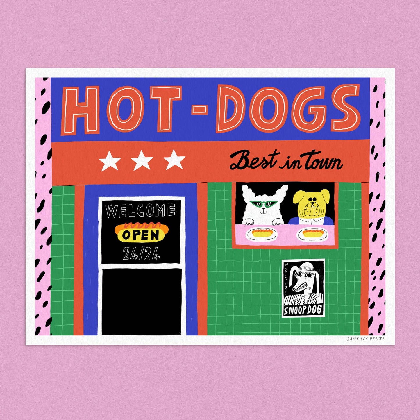 Hot Dogs 11.8x15.7"