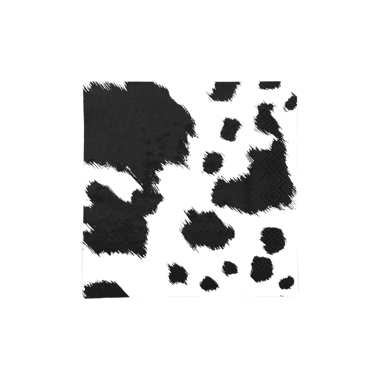 Black Cow Print Cocktail Napkins